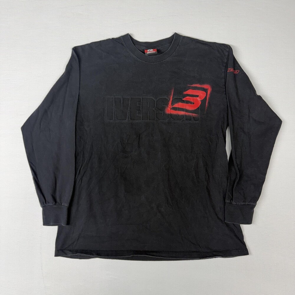 Reebok Shirt Mens Large Black Allen Iverson Heart And Soul Long Sleeve Tee NBA